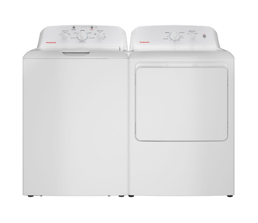 New, In Box: Hotpoint® 4.0 cu. ft. Capacity Washer & Hotpoint® 6.2 cu. ft. Capacity Electric Dryer - HTW265ASWWW & HTX26EASWWW
