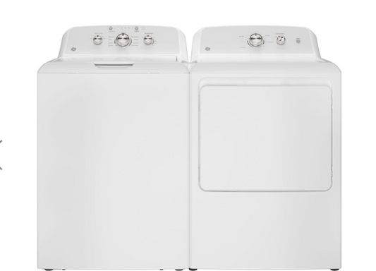 New, In Box: GE® 4.3 cu. ft. Capacity Washer & GE® 6.2 cu. ft. Capacity Electric Dryer - GTW385ASWWS & GTX38EASWWS