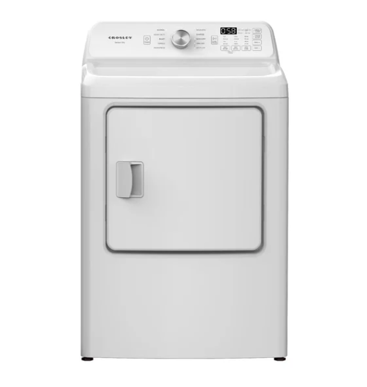 Crosley - CWM41155EW - 4.1 Cubic Foot Top Load Washer White & CDME70106EW - 7.0 Cubic Foot Electric Dryer with Wrinkle Prevention