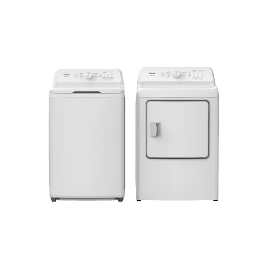 Wizard by Crosley - WW39M8AW – 3.9 Cu. Ft. Top Load Washer & WDE70M8AW – 7.0 Cu. Ft. Super Capacity Electric Dryer
