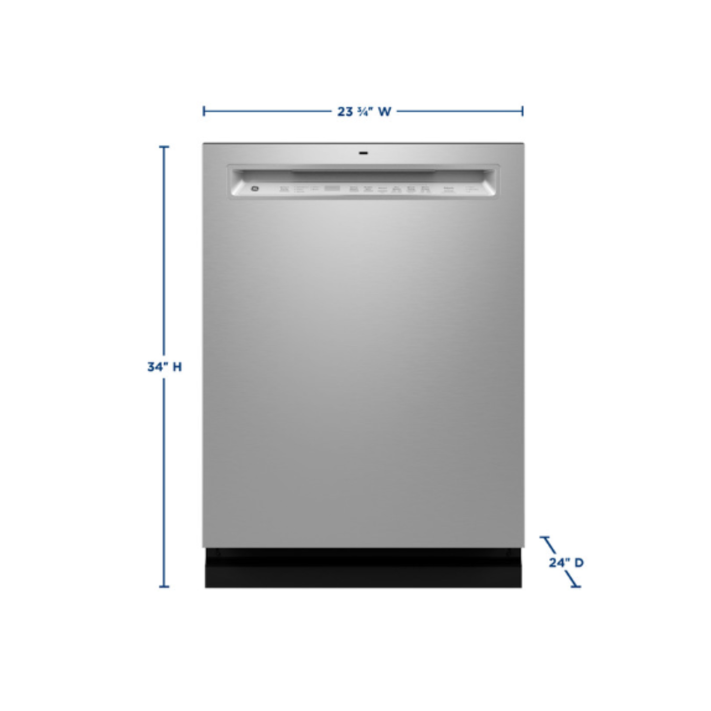 GE - GDF650SYVFS - Front Control with Stainless Steel Interior Dishwasher with Sanitize Cycle