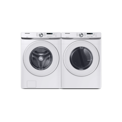 Samsung - WF45T6000AW/A5 – 4.5 Cu. Ft. Front Load Washer with Vibration Reduction Technology+ & DVE45T6000W/A3 – 7.5 Cu. Ft. Electric Dryer with Sensor Dry