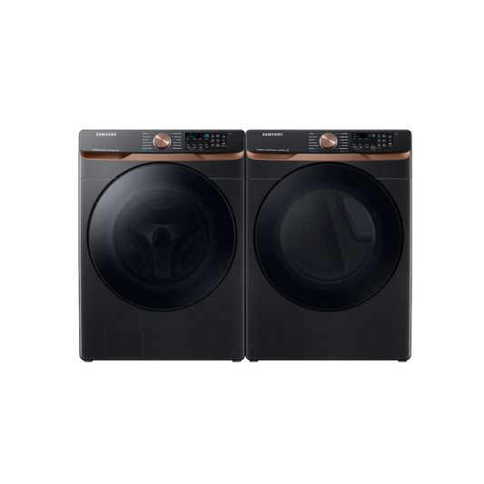 Samsung - WF50BG8300AVUS – 5.0 Cu. Ft. Extra Large Capacity Smart Front Load Washer with Super Speed Wash and Steam & DVE50BG8300VA3 – 7.5 Cu. Ft. Smart Electric Dryer with Steam Sanitize+ and Sensor Dry