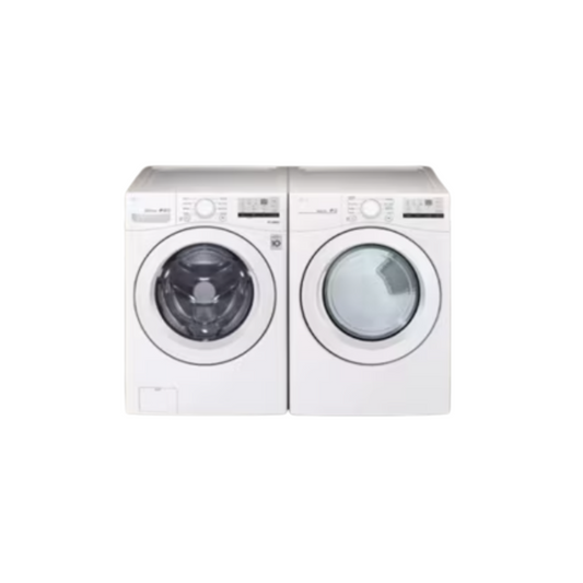 LG - WM3400CW - 4.5 Cu. Ft. Stackable Front Load Washer / WM3470CW - 5.0 cu. ft. Stackable Front Load Washer & DLE3470W - 7.4 cu. ft. Vented Stackable Electric Dryer