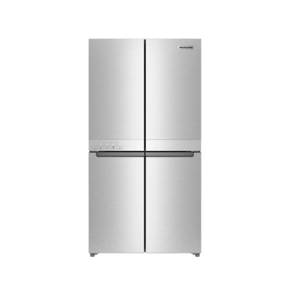 KitchenAid - KRQC506MPS - 19.4 cu. ft. 36-inch wide Counter-Depth 4-Door Refrigerator with PrintShield™ Finish