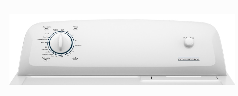 CONSERVATOR - VWW3809RW - 3.8 Cubic Foot Top Load Washer & VDEW6511RW - 6.5 Cubic Foot Front Load Electric Dryer - White