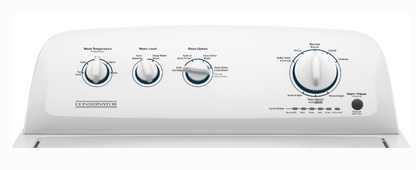 CONSERVATOR - VWW3809RW - 3.8 Cubic Foot Top Load Washer & VDEW6511RW - 6.5 Cubic Foot Front Load Electric Dryer - White