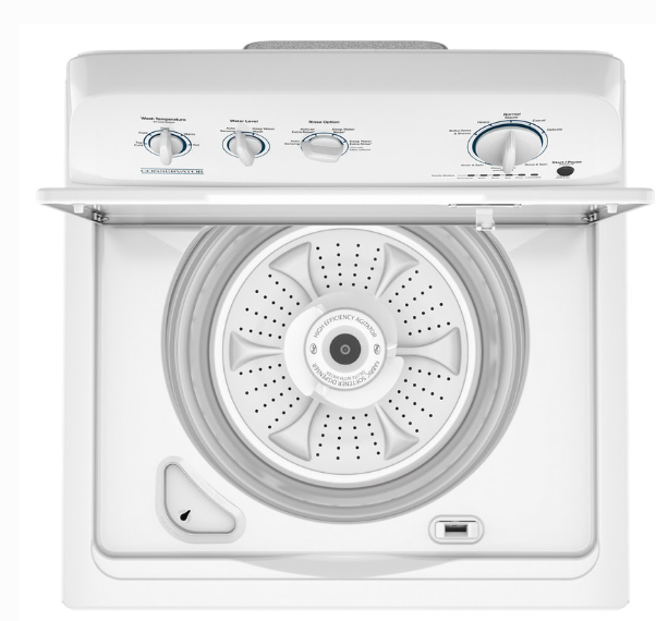CONSERVATOR - VWW3809RW - 3.8 Cubic Foot Top Load Washer & VDEW6511RW - 6.5 Cubic Foot Front Load Electric Dryer - White