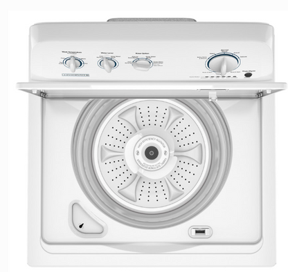 CONSERVATOR - VWW3809RW - 3.8 Cubic Foot Top Load Washer & VDEW6511RW - 6.5 Cubic Foot Front Load Electric Dryer - White