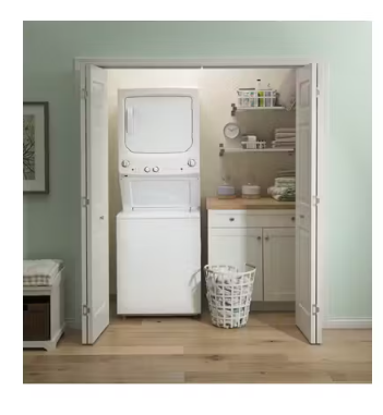 Crosley - XUD27ESSMWW - 27" Unitized Spacemaker® Stack Laundry Center – White